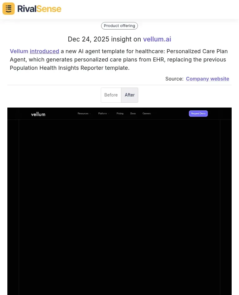 Vellum Healthcare AI Agent Template