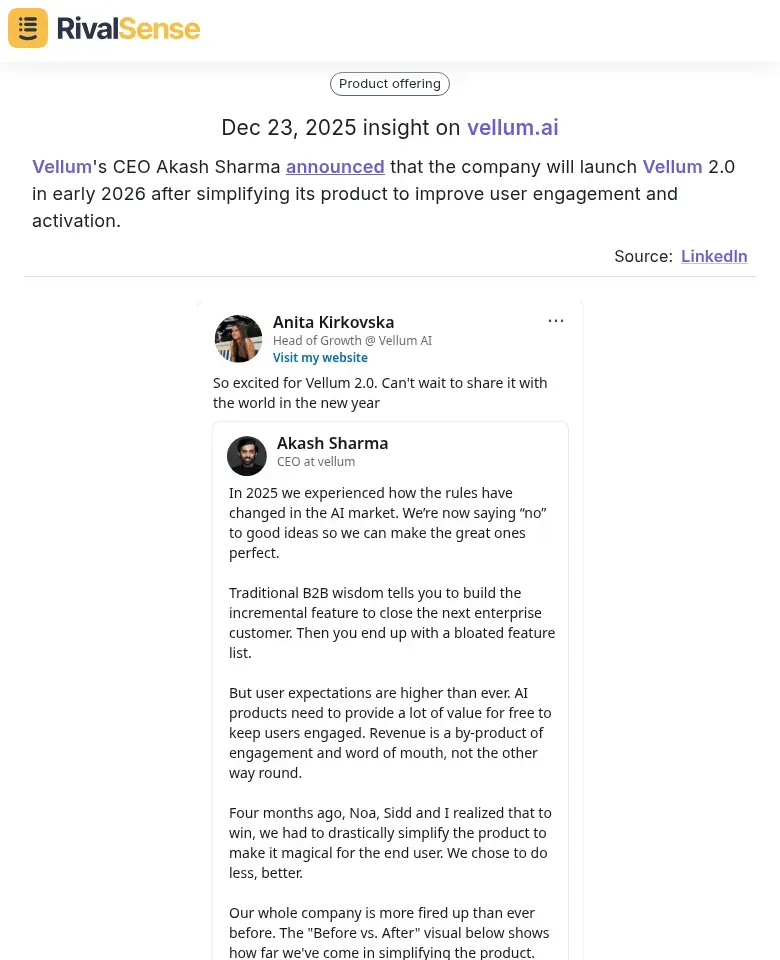 Vellum CEO Announcement