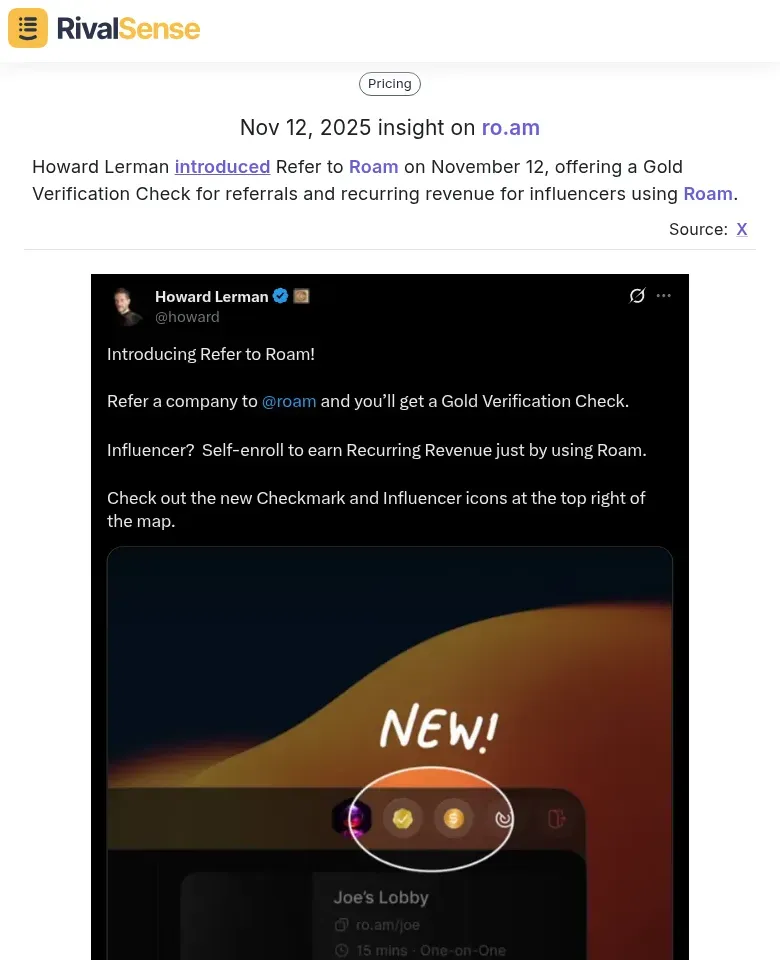 Roam Referral Program