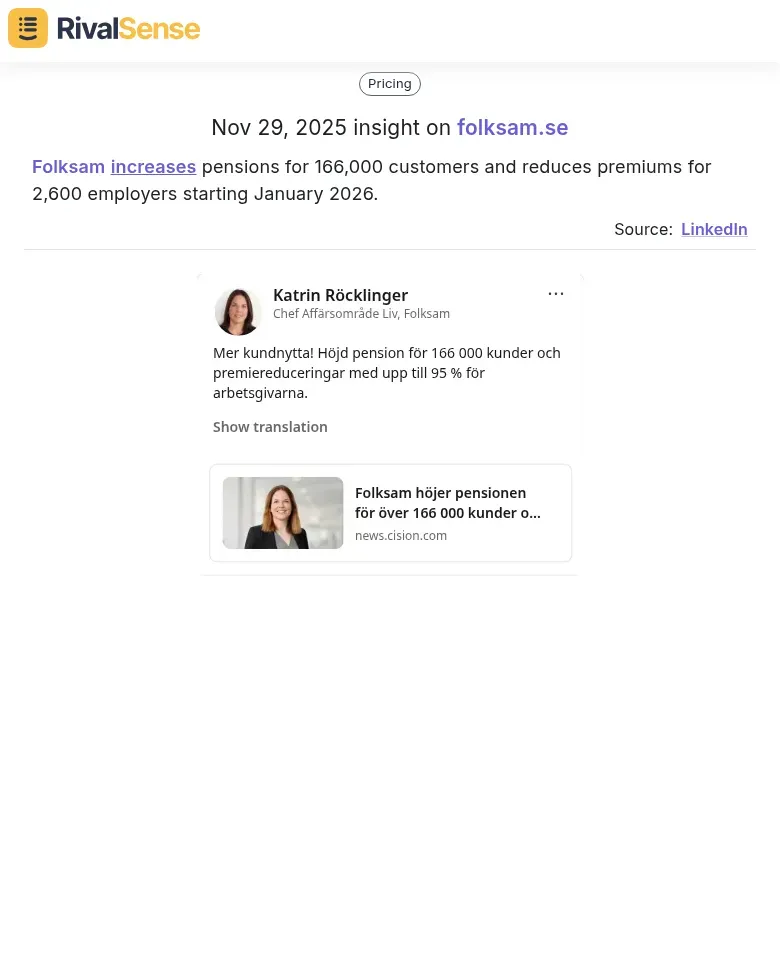 Folksam's 2026 Strategy