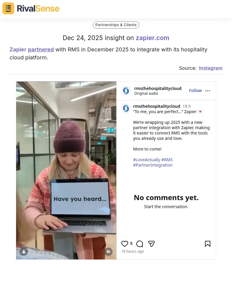 Zapier partners with RMS