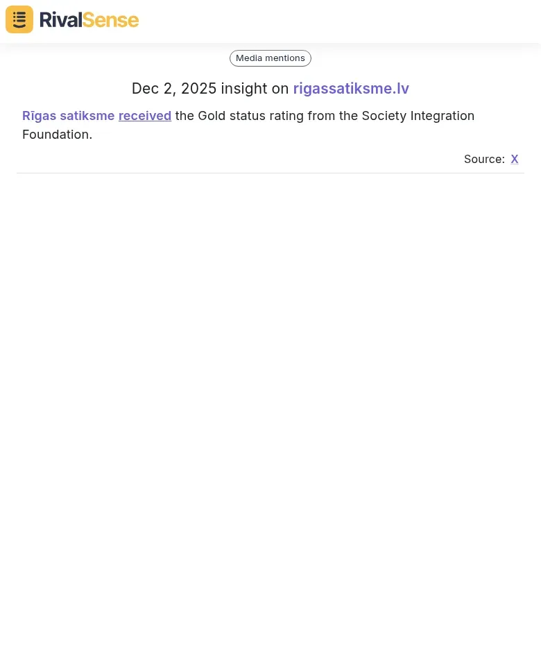 Rīgas satiksme Gold status rating