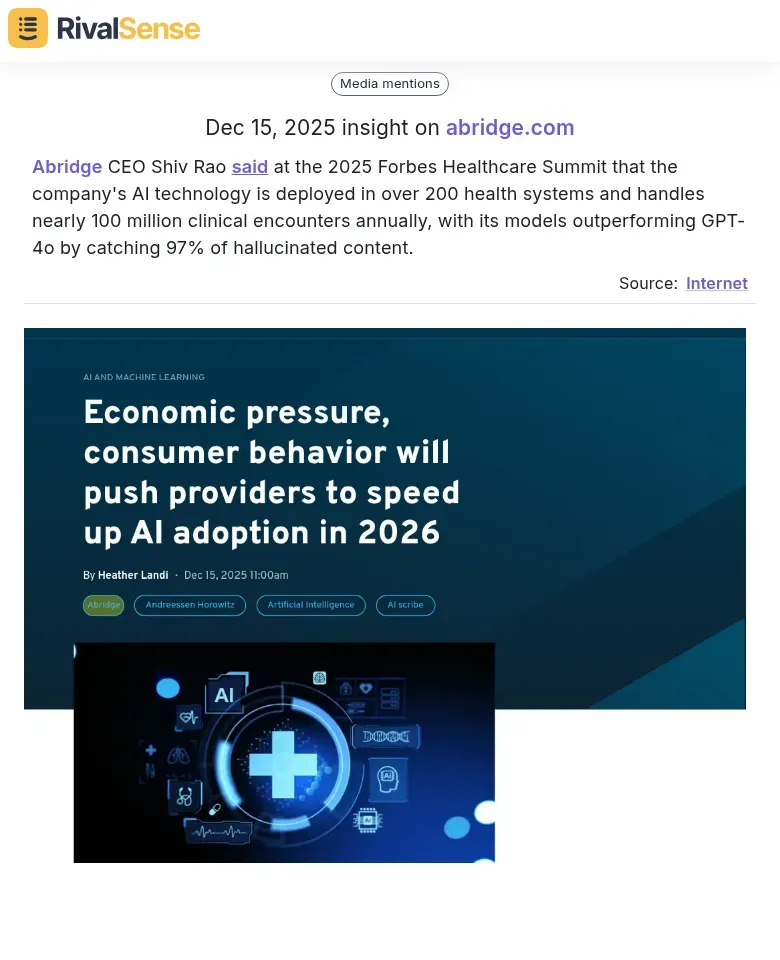 Abridge CEO at Forbes Summit