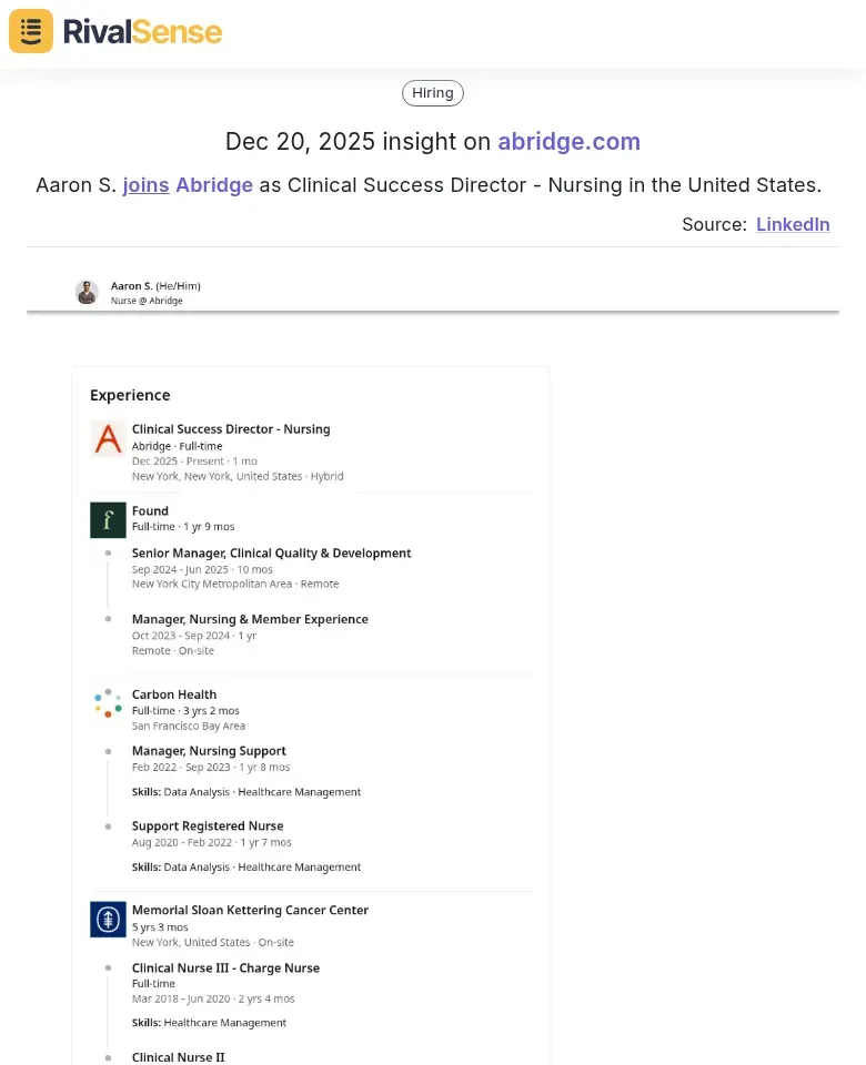 Aaron S. joins Abridge