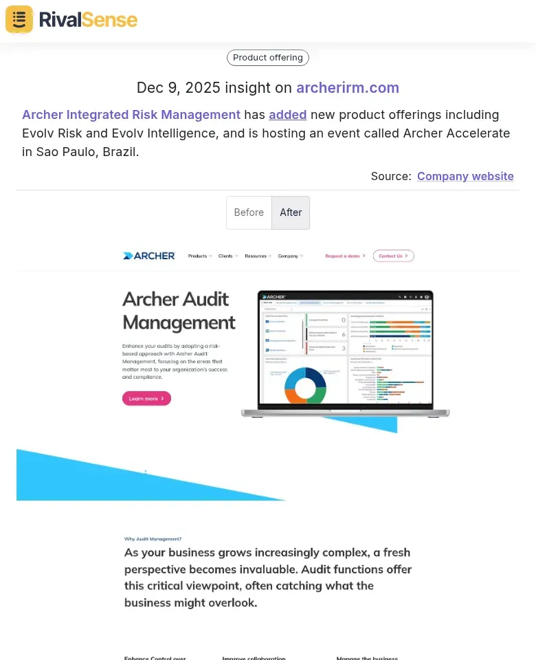 Archer Product Update