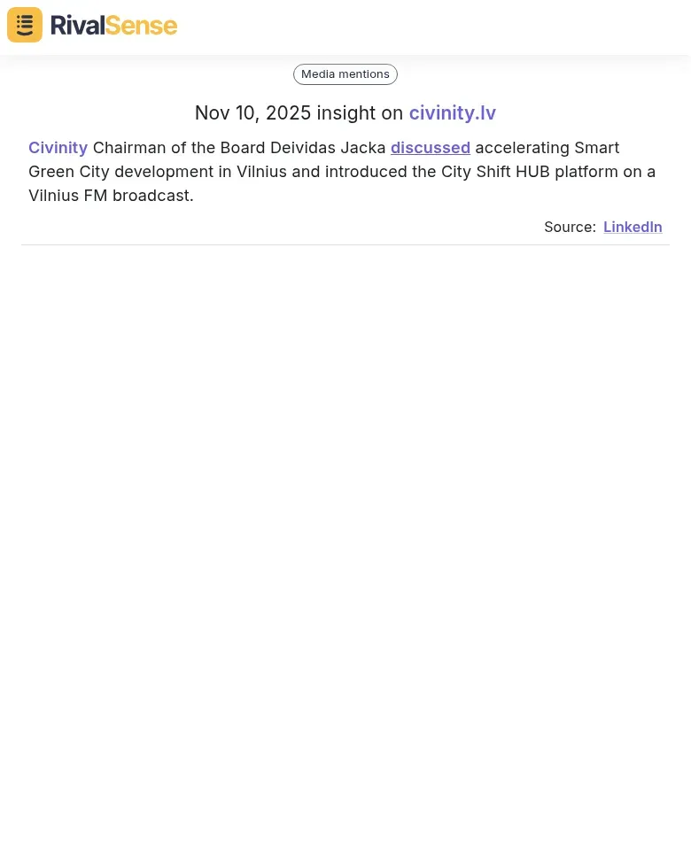 Civinity on Vilnius FM