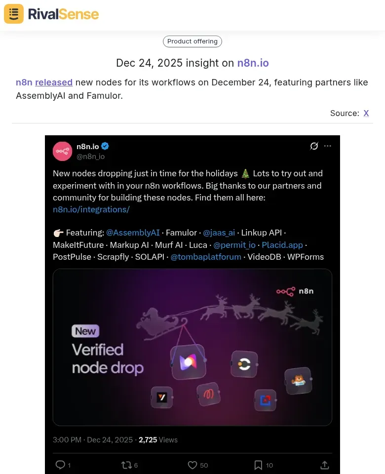 Product Update Example