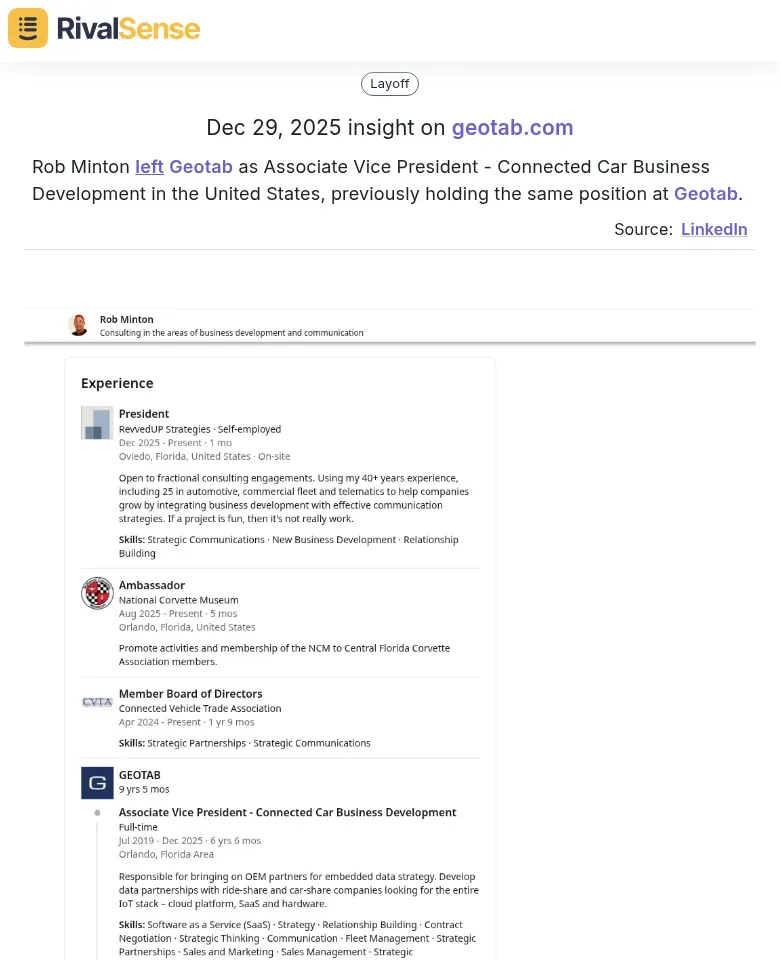 Rob Minton left Geotab