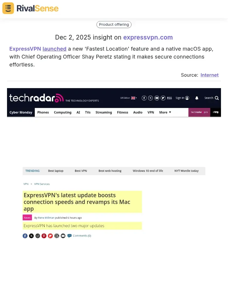 ExpressVPN Fastest Location feature