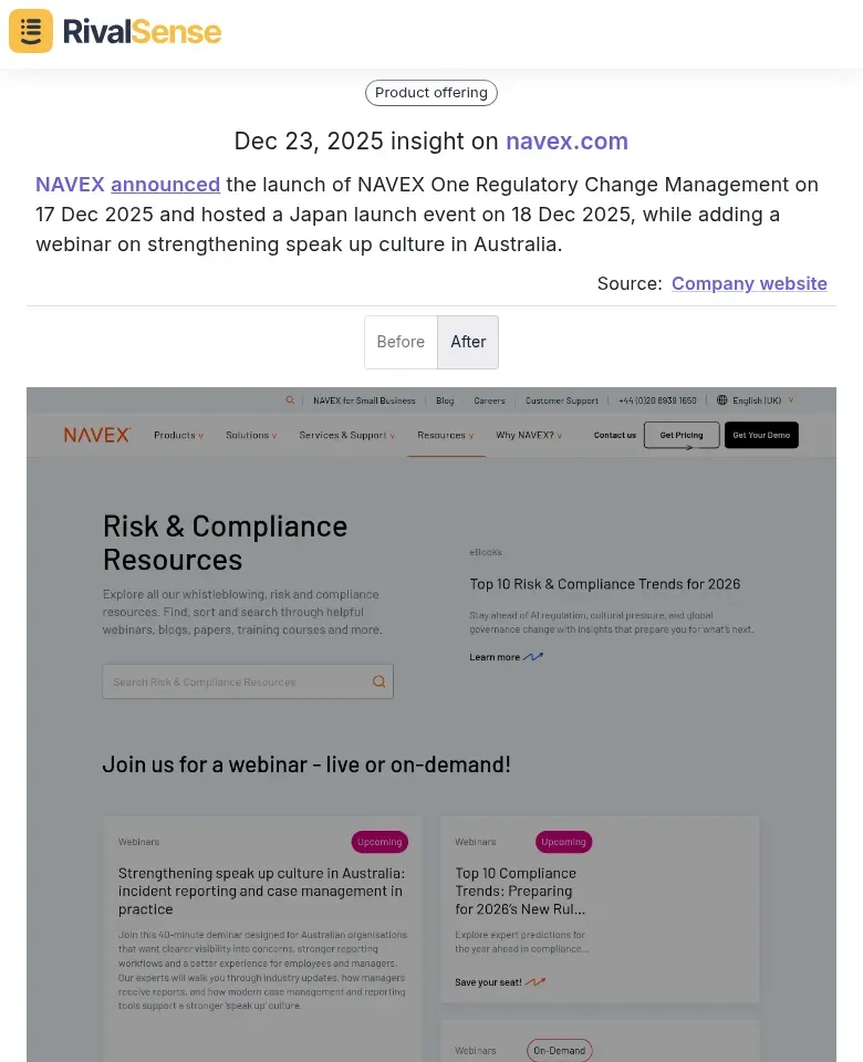 NAVEX Geographic Launch