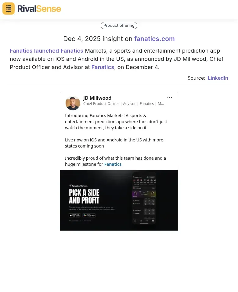 Fanatics Platform Expansion