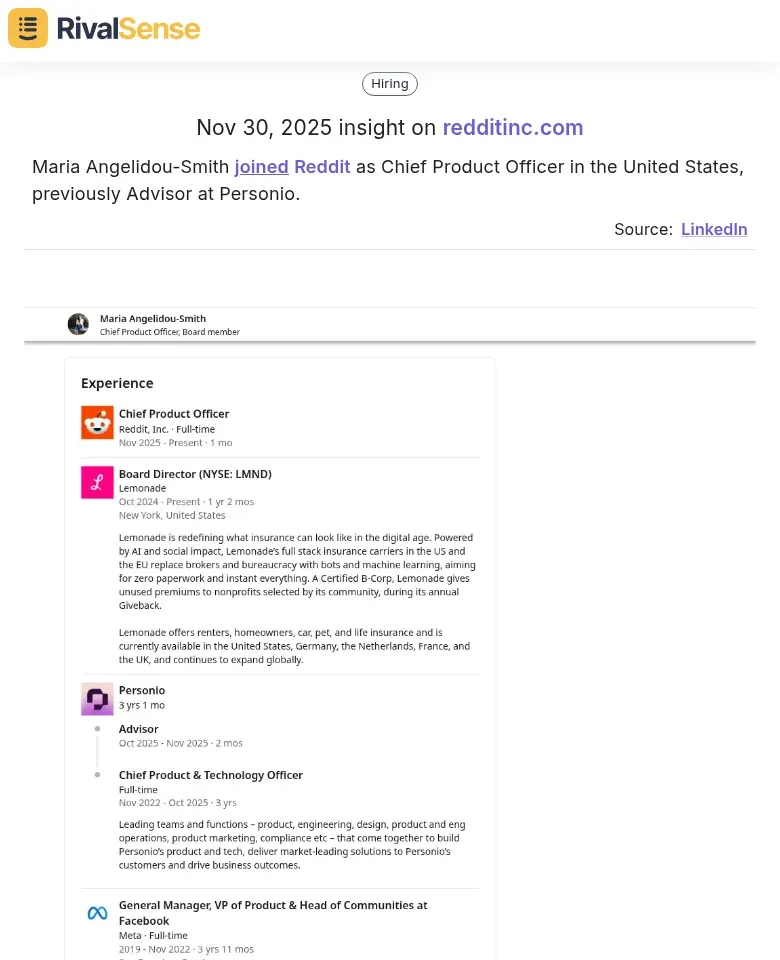 Maria Angelidou-Smith appointed as CPO at Reddit