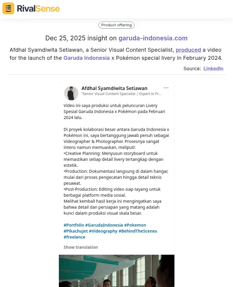 Garuda Indonesia x Pokémon livery video