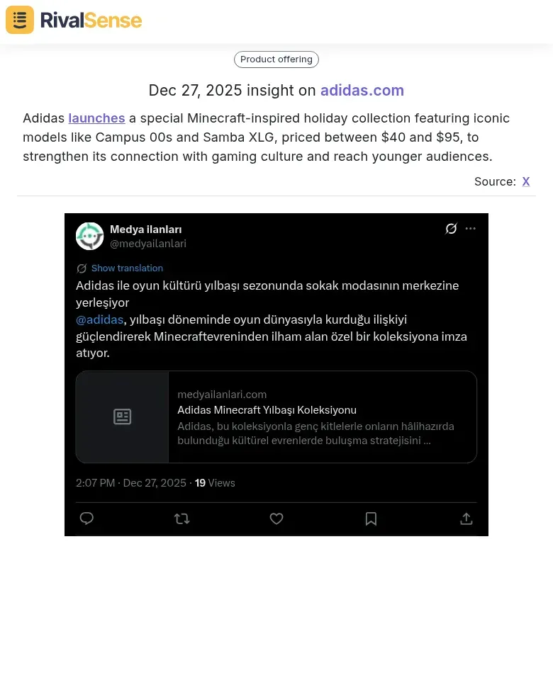 Adidas Product Launch Insight