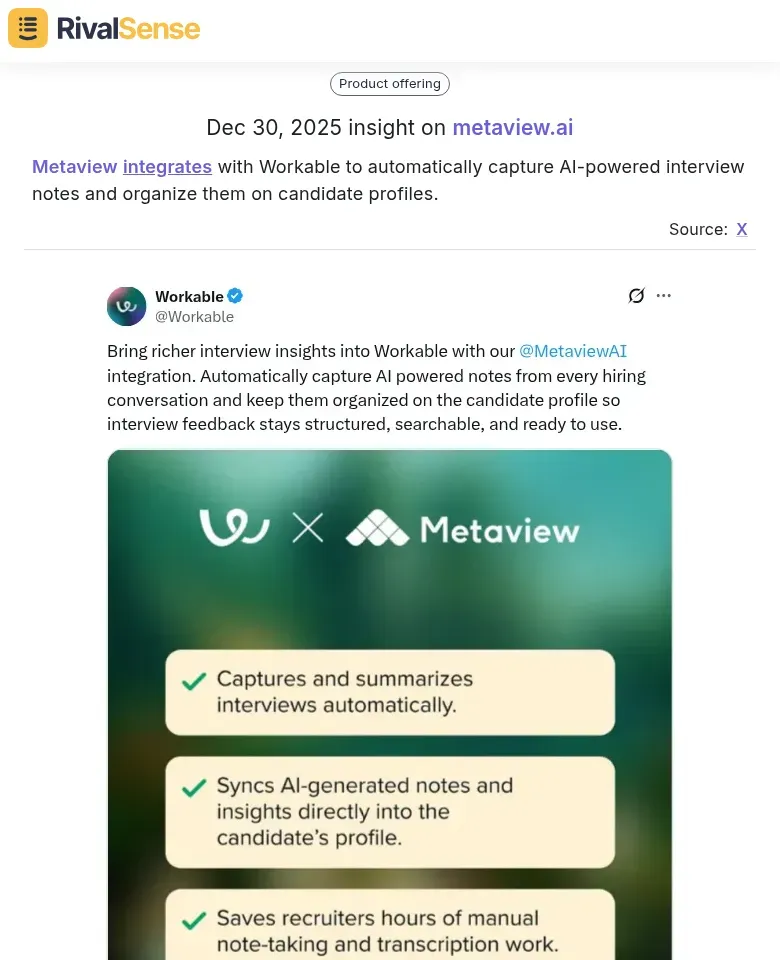 Metaview Integration
