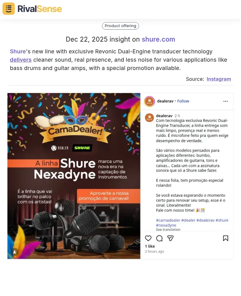 Shure's new product line with Revonic technology