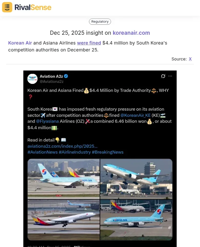 Regulatory Fine Example