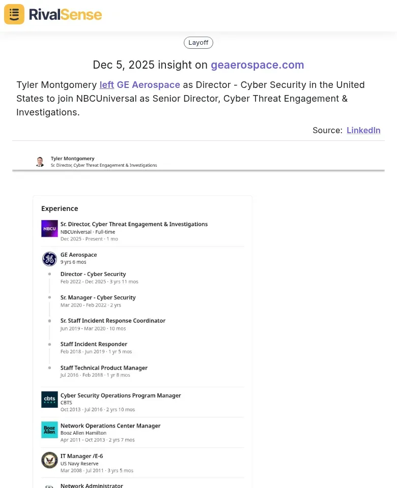 Tyler Montgomery's career move