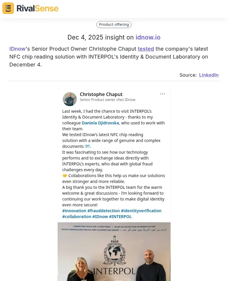 IDnow Validation Testing