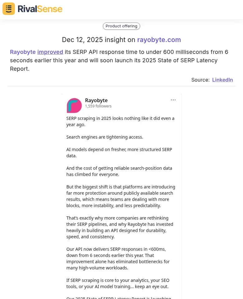Rayobyte SERP API Improvement