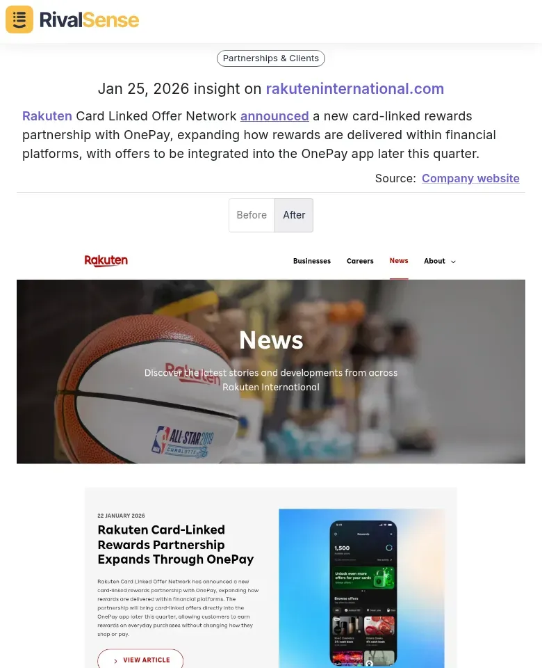 Rakuten Partnership with OnePay