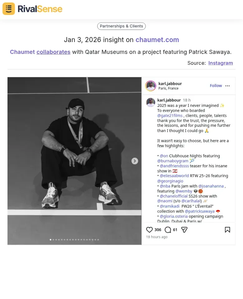 Chaumet Collaboration with Qatar Museums