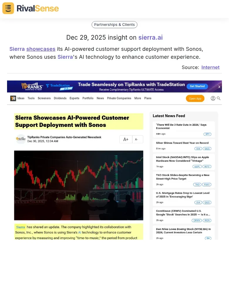 Sierra and Sonos Client Case Study