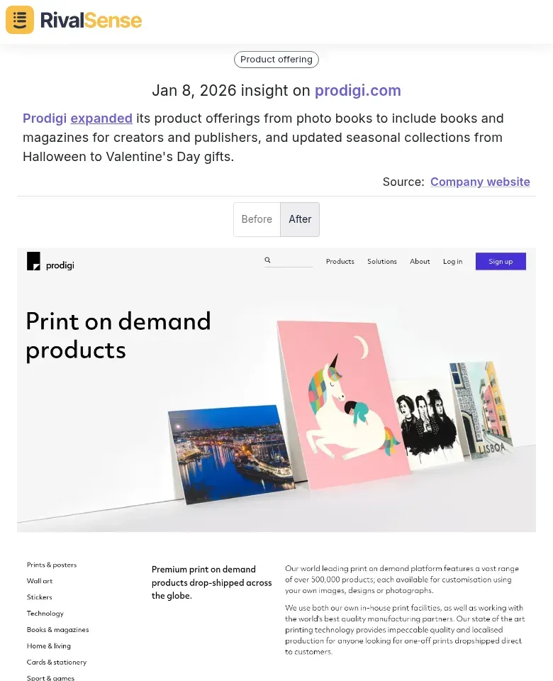 Prodigi product expansion insight