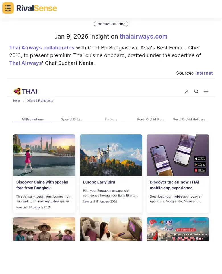 Thai Airways collaboration