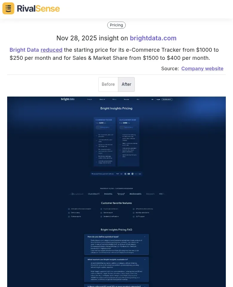 Bright Data Pricing Change