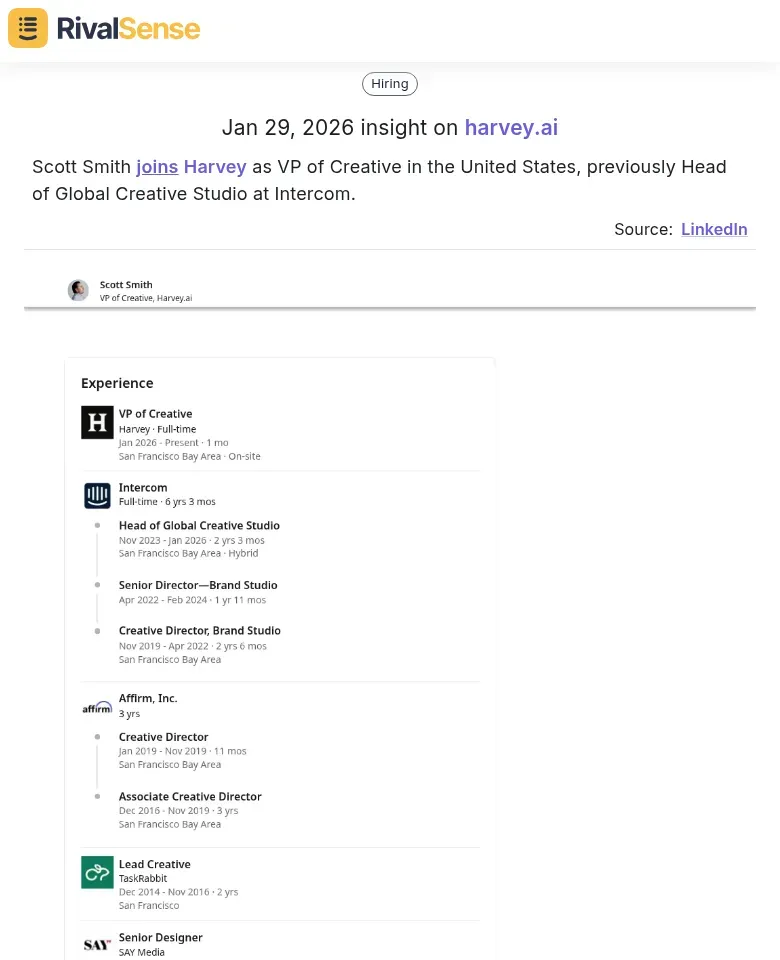 Scott Smith joins Harvey as VP of Creative