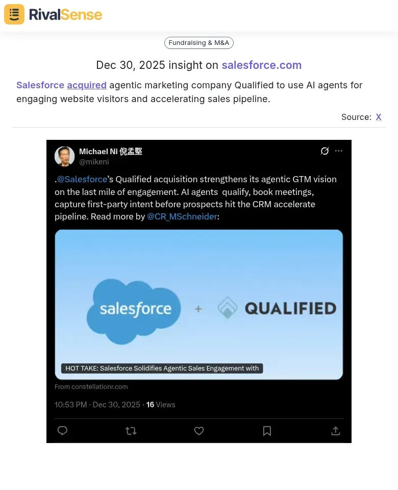 Salesforce acquisition