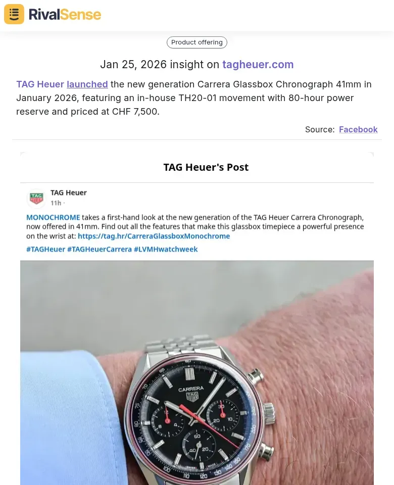 TAG Heuer Glassbox Chronograph 41mm