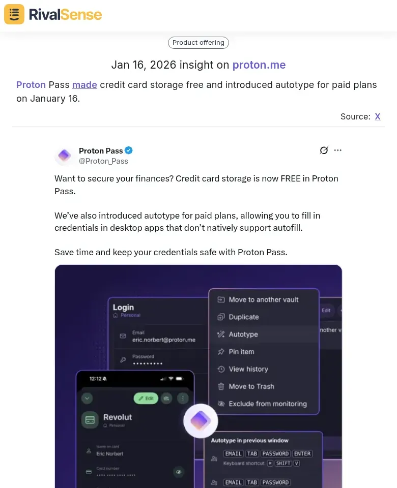 Proton Pass pricing update
