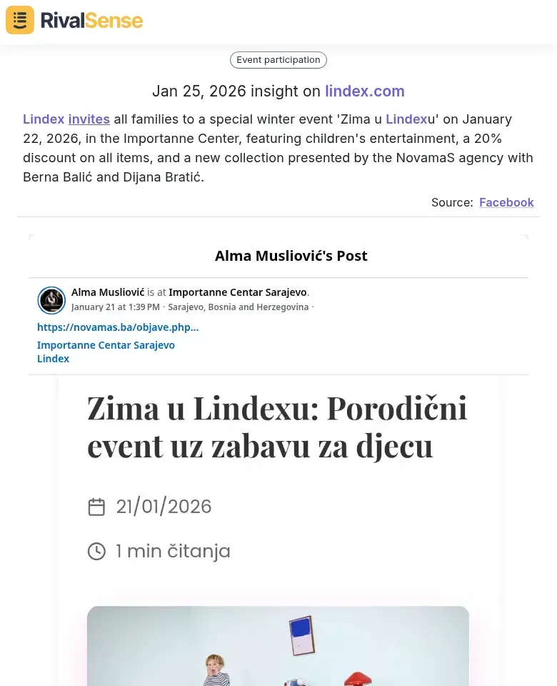 Lindex winter event promotion