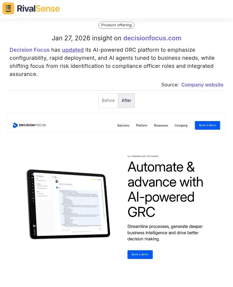 Decision Focus Update