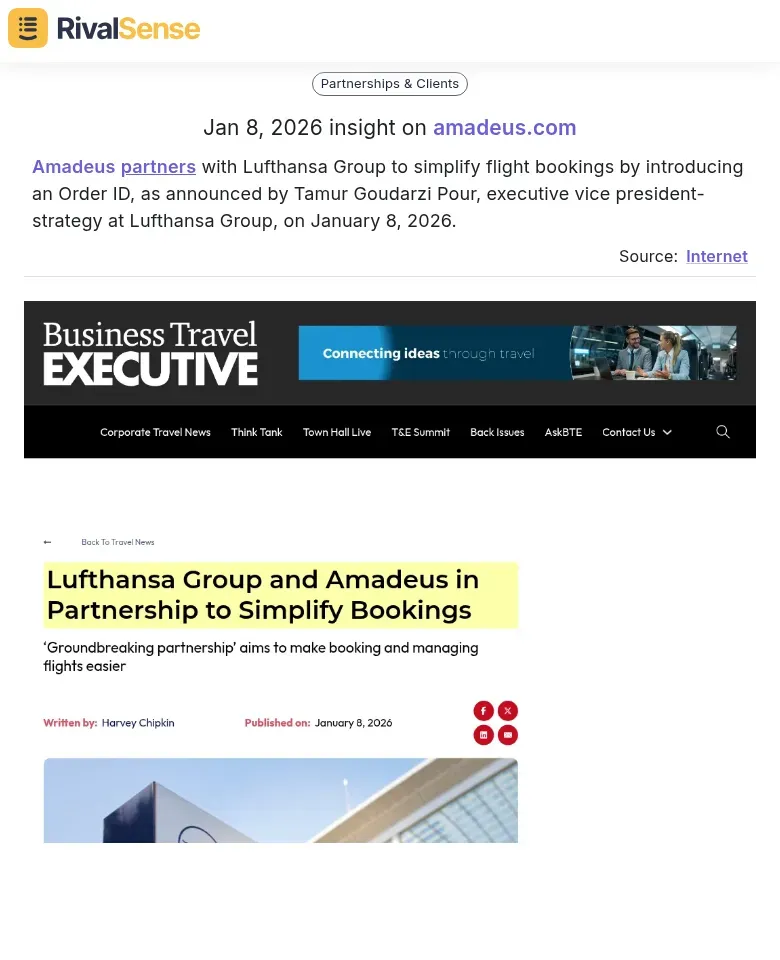 Amadeus-Lufthansa Partnership