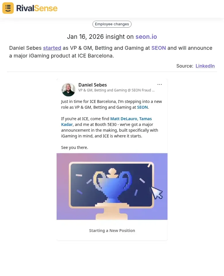 Daniel Sebes at SEON