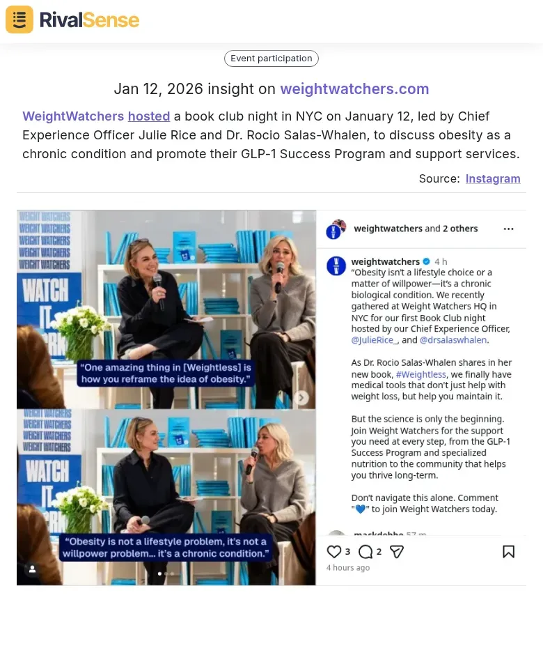 WeightWatchers Book Club Night