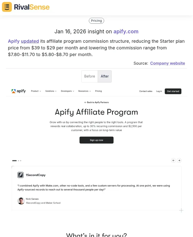 Apify Pricing Update