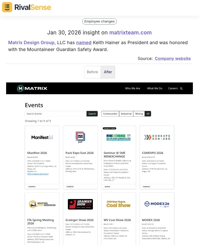 Matrix Design Group leadership change