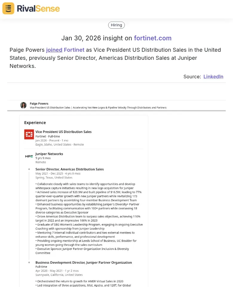 Paige Powers Joins Fortinet