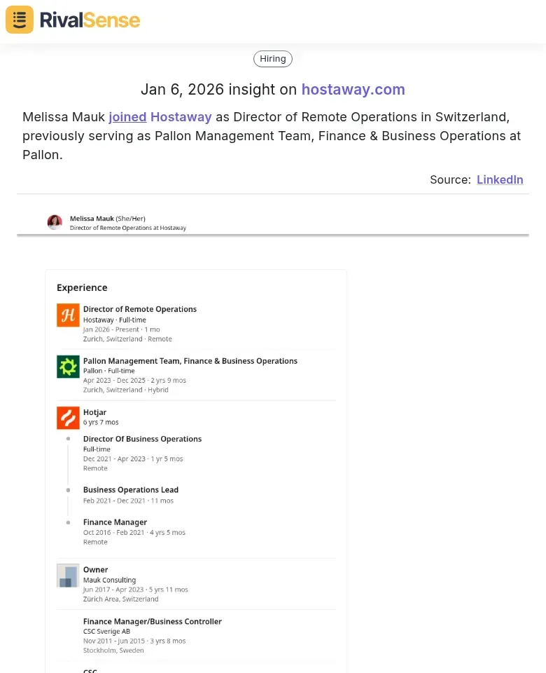 Management change insight