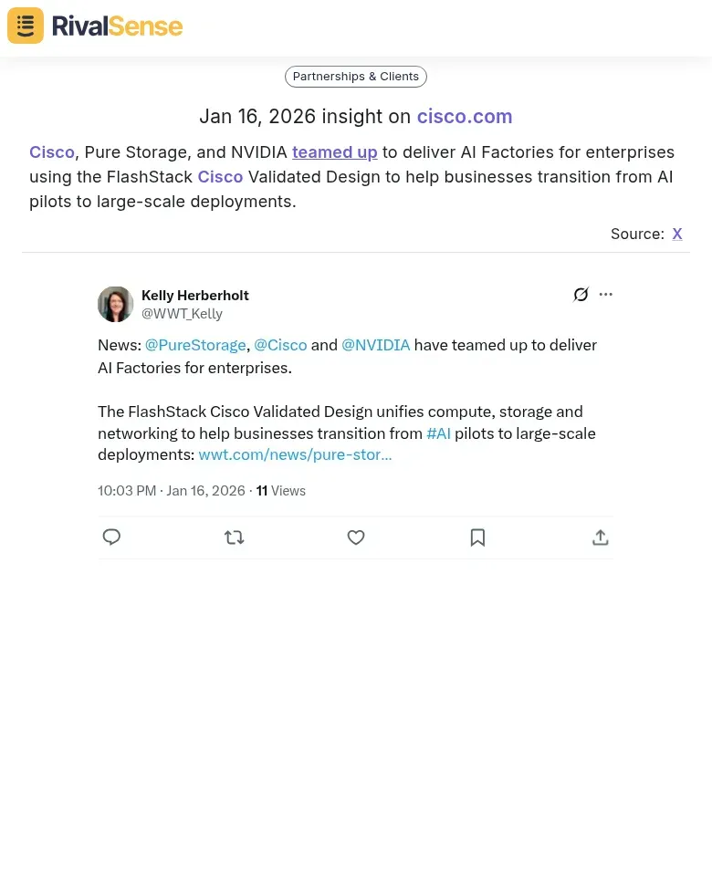 Cisco, Pure Storage, NVIDIA Collaboration