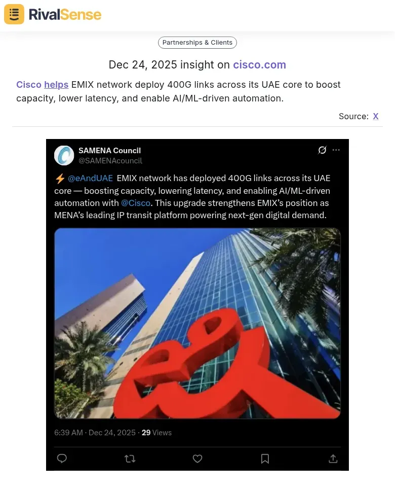 Cisco and EMIX Network Partnership Announcement