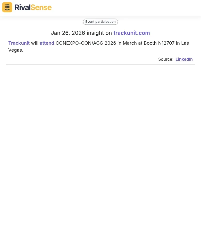 Trackunit at CONEXPO-CON/AGG 2026