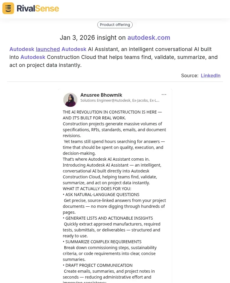 Autodesk AI Assistant Launch