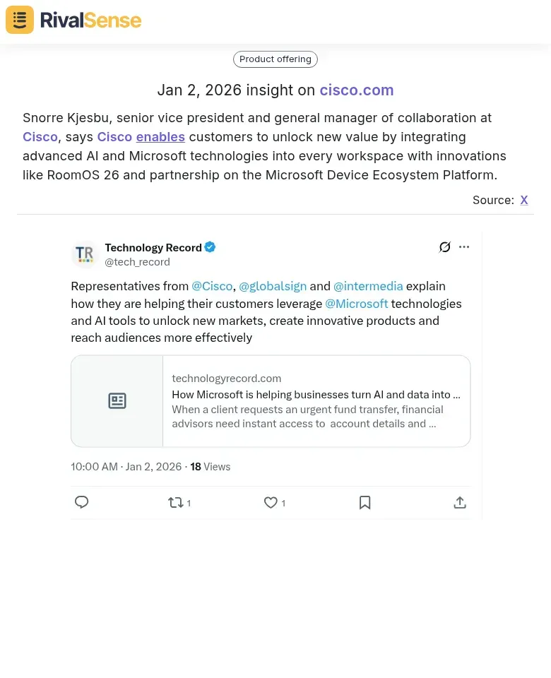 Cisco executive thought leadership insight on AI integration