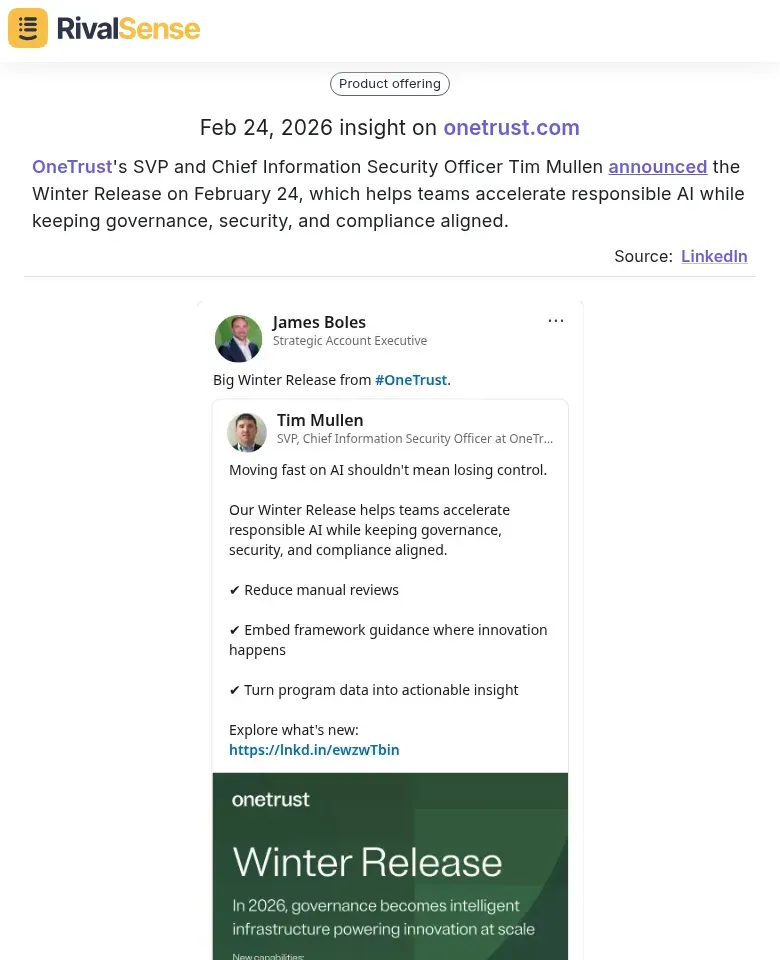 OneTrust Release
