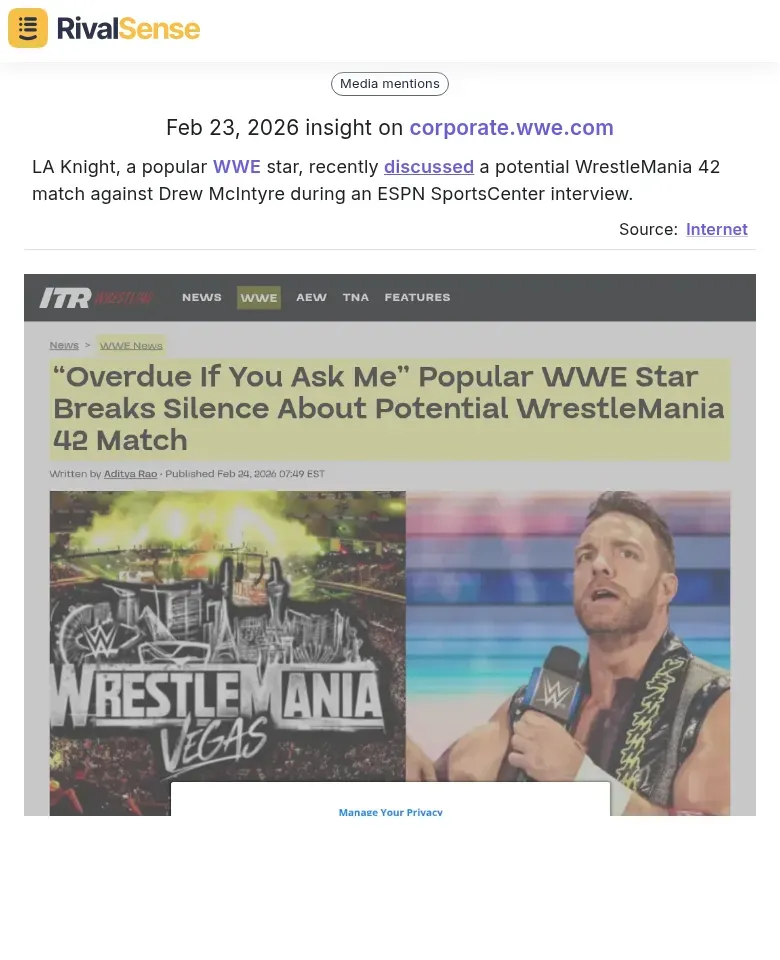 LA Knight Media Appearance